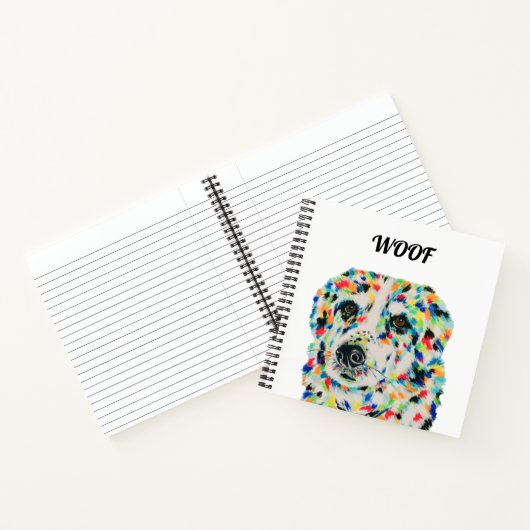 Border Collie Dog Square Notebook Notizblock (Innenseite)