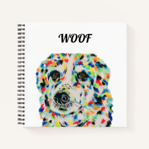 Border Collie Dog Square Notebook Notizblock