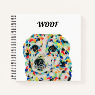 Border Collie Dog Square Notebook Notizblock