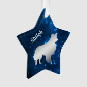 Border Collie Dog Star Personalisiert Ornament (Vorderseite)
