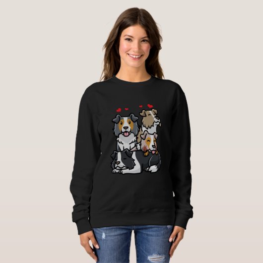 Border Collie Dog Sweatshirt (Vorne ganz)
