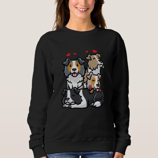 Border Collie Dog Sweatshirt (Vorderseite)