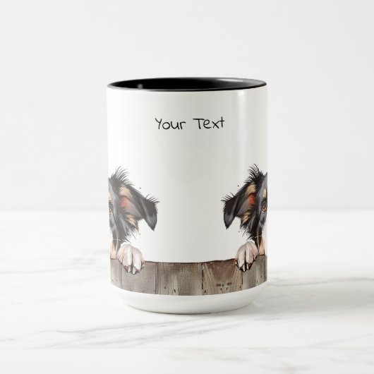 Border Collie Dog Tasse (Zentrum)