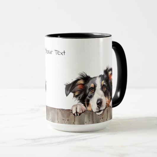 Border Collie Dog Tasse (VorderseiteRechts)
