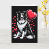 Border Collie Dog Valentine's Day Dog Owner Valent Karte (Gelbe Blume)