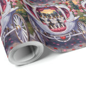 Border Collie Dog Valentine's Day Geschenkpapier (Rolleneckpunkt)