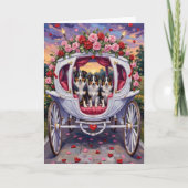 Border Collie Dog Valentine's Day Karte (Vorderseite)