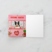 Border Collie Dog Valentine's Day Kissing Booth Karte (Innenseite)