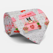Border Collie Dog Valentine's Day Kissing Booth Krawatte (Gerollt)