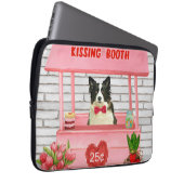 Border Collie Dog Valentine's Day Kissing Booth Laptopschutzhülle (Vorne Rechts)