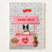 Border Collie Dog Valentine's Day Kissing Booth Planer (Rückseite)