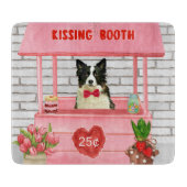 Border Collie Dog Valentine's Day Kissing Booth Schneidebrett (Vorderseite)
