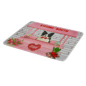 Border Collie Dog Valentine's Day Kissing Booth Schneidebrett (Ecke)