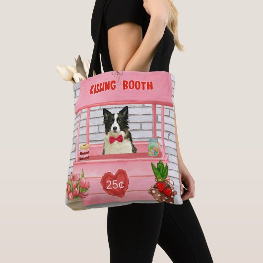 Border Collie Dog Valentine's Day Kissing Booth Tasche (Von Nahem)