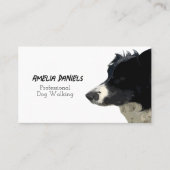 Border Collie Dog Walking/Groomer Business Card Visitenkarte (Vorderseite)