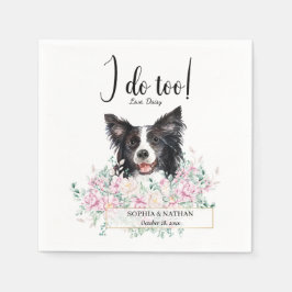 Border Collie Dog Wedding Cocktail Napkins Serviette