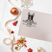 Border Collie Dog Weihnachts-Rücksendeadresse Gummistempel