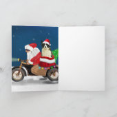 Border Collie Dog Weihnachtsmann Karte (Innenseite)