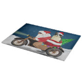 Border Collie Dog Weihnachtsmann Schneidebrett (Ecke)