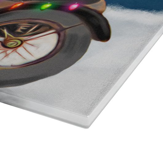 Border Collie Dog Weihnachtsmann Schneidebrett (Ecke)