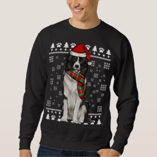 Border Collie Dog Weihnachtsmannmütze Weihnachten Sweatshirt