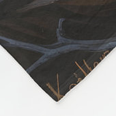 Border Collie Dog Whimsical Halloween Malerei Fleecedecke (Ecke)