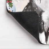 Border Collie Dog Winter Wunderland Weihnachtsfreu Mousepad (Ecke)