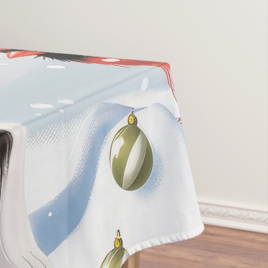 Border Collie Dog Winter Wunderland Weihnachtsfreu Tischdecke (Beispiel)