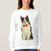 Border Collie Dog zu Halloween Sweatshirt (Vorderseite)