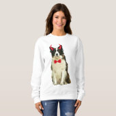 Border Collie Dog zu Halloween Sweatshirt (Vorne ganz)
