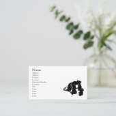 Border Collie Doge Animal Visitenkarte (Stehend Vorderseite)