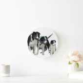 Border Collie Dogs Runde Wanduhr (Zuhause)
