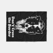 Border Collie Dont Cross The Border  Fleecedecke (Vorderseite (Horizontal))