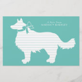 Border Collie Doppy Puppy Briefpapier (Vorderseite)