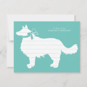 Border Collie Doppy Puppy Dankeskarte (Vorderseite)