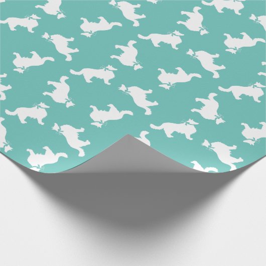 Border Collie Doppy Puppy Geschenkpapier (Ecke)
