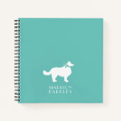 Border Collie Doppy Puppy Notizblock (Vorderseite)