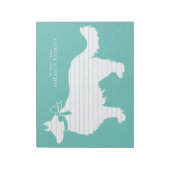 Border Collie Doppy Puppy Notizblock (Rotiert)
