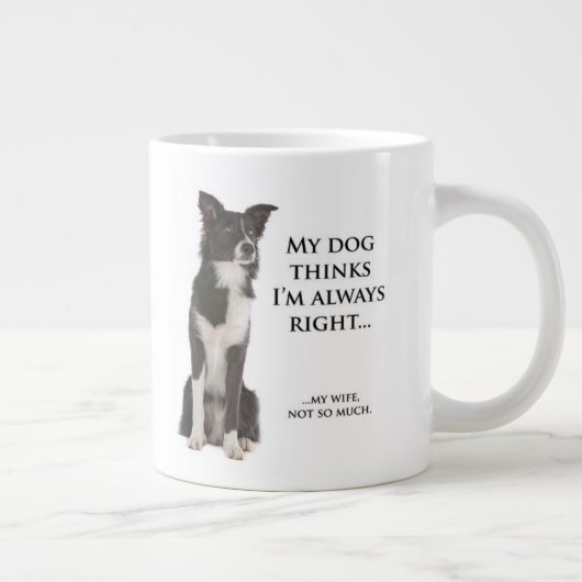 Border Collie / Ehefrau Jumbo Tasse (Rechts)
