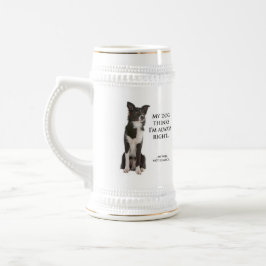 Border Collie / Ehefrau Stein Bierglas