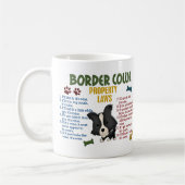 Border-Collie-Eigentums-Gesetze 4 Kaffeetasse (Links)