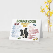 Border-Collie-Eigentums-Gesetze 4 Karte (Gelbe Blume)