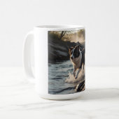 Border Collie Elegant Breed Coffee Tasse (Vorderseite Links)