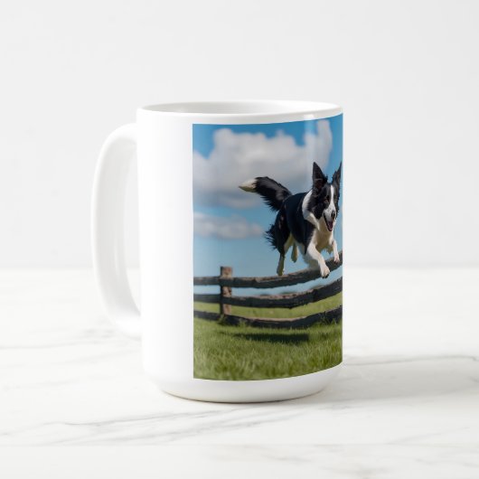 Border Collie Elegant Breed Coffee Tasse (Vorderseite Links)