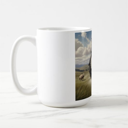 Border Collie Elegant Breed Coffee Tasse (Links)
