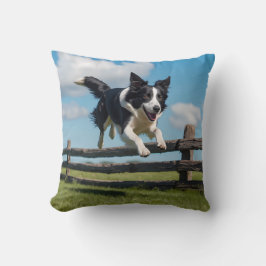 Border Collie Elegant Throw Kissen