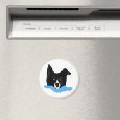 Border Collie Face Magnet (In Situ (Geschirrspüler))
