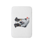Border Collie face (mit I Liebe Text) Badematte (Vorderseite Vertikal)