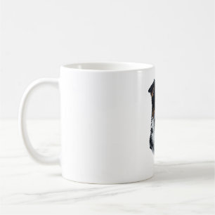 Border Collie face (mit I Liebe Text) Kaffeetasse