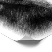 Border Collie Face Stift Art Poster (Ecke)